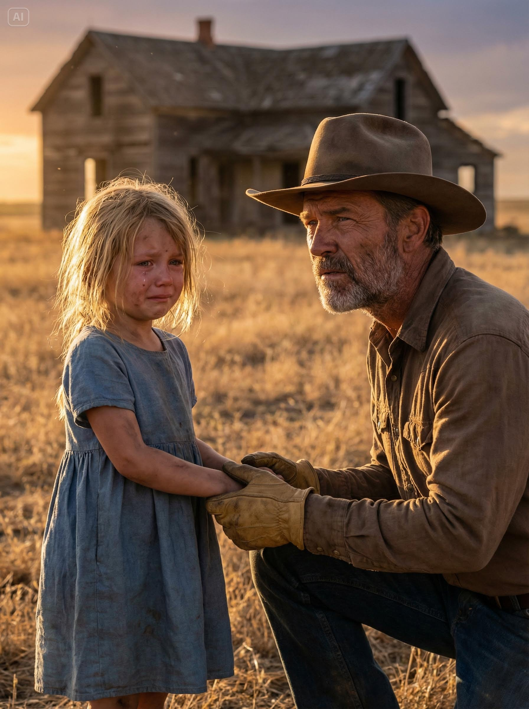 A Little Girl Ran Crying to a Cowboy “Please Follow Me Home” — What He Found Was Heartbreaking