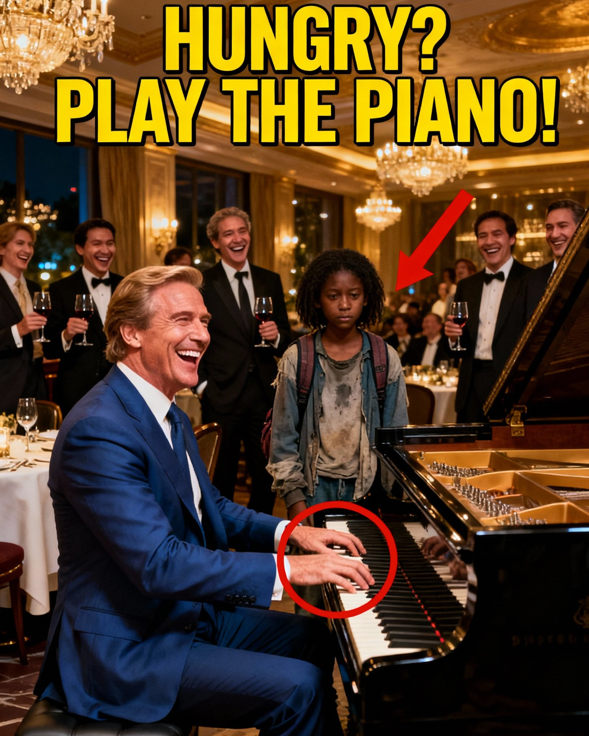 “If You Can’t Play, No Food.”  The Billionaire Laughed at the Homeless Girl — Then Learned She Was a Piano Prodigy