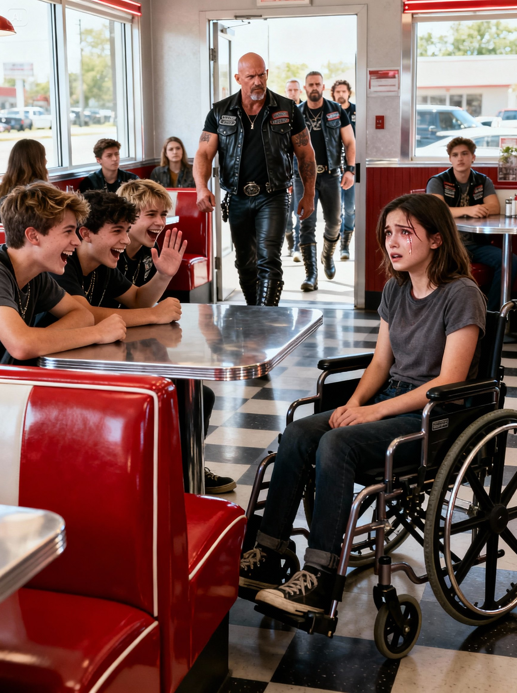 “Bullies Slapped a Disabled Girl in a Diner — What Happened Next Will Restore Your Faith in Humanity