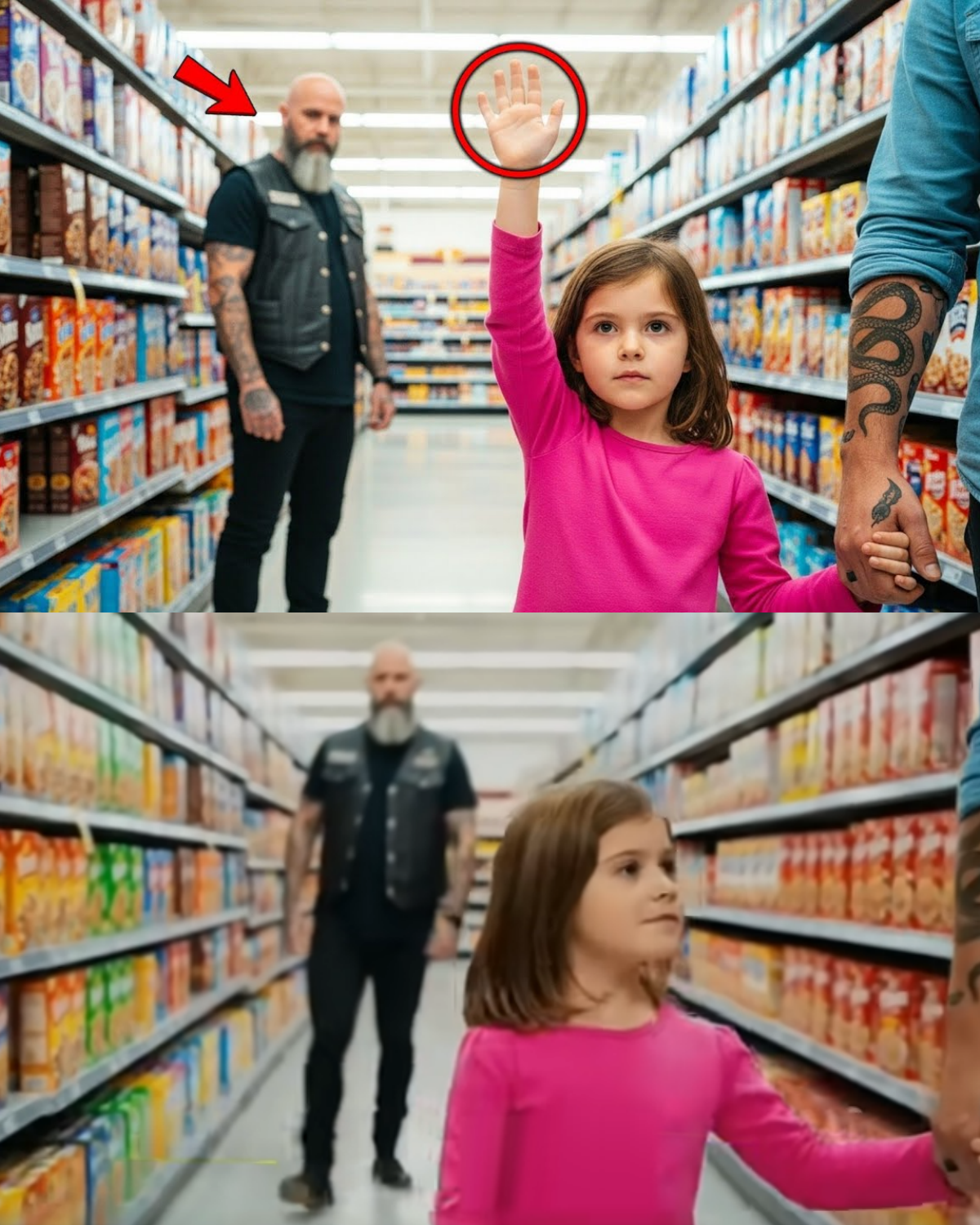 Little Girl Gave a Rescue Signal to a Hells Angel— What He Did Next No One Expects