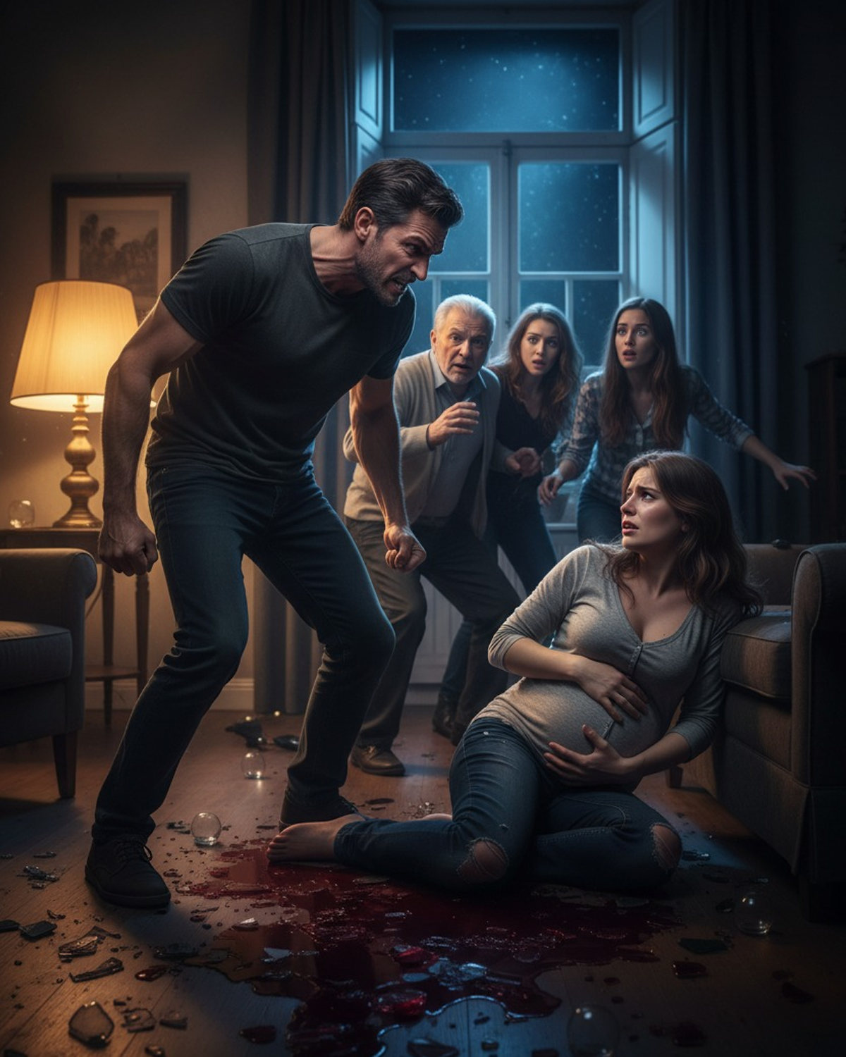 “My husband hit me while I was pregnant as his parents laughed… but they didn’t know one message would destroy everything.”