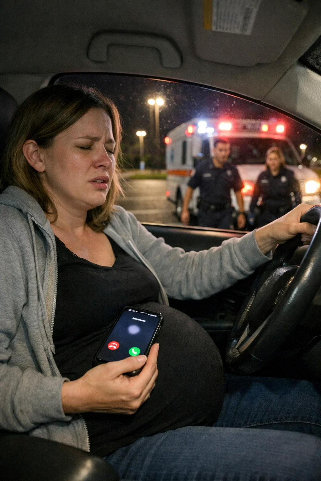 My Husband Left Me Alone in My Car While I Was in Labor โ I Begged Him to Come Back, and When He Finally Called Hours Later, I Let the Phone Ring Until It Stopped