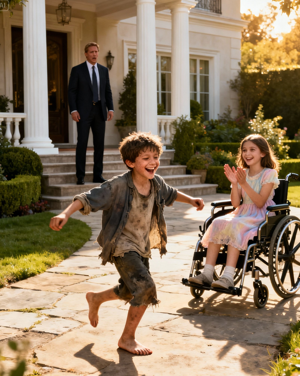 Billionaire Finds Homeless Boy Dancing for His Paralyzed Daughter… What Happens Next Will Shock You!