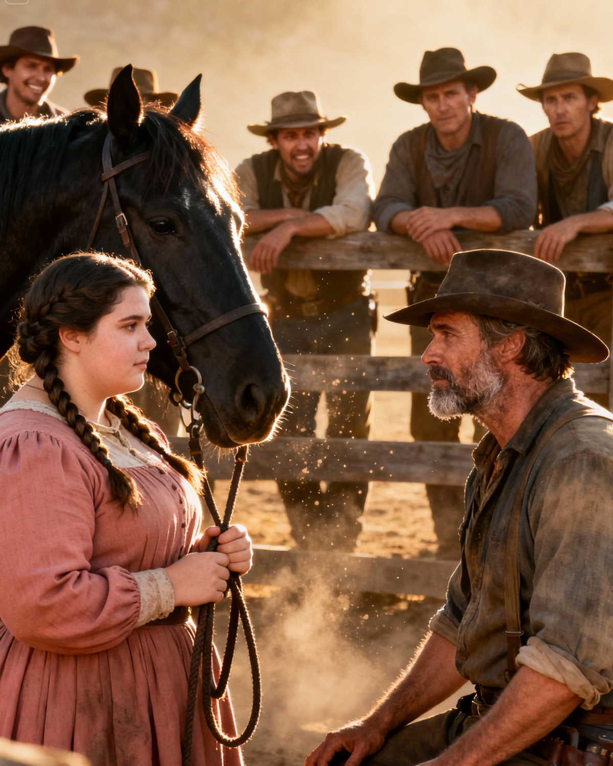 They Sent the Obese Girl to His Barn to Tame His Horse as a Joke—But the Cowboy Kept Her Instead