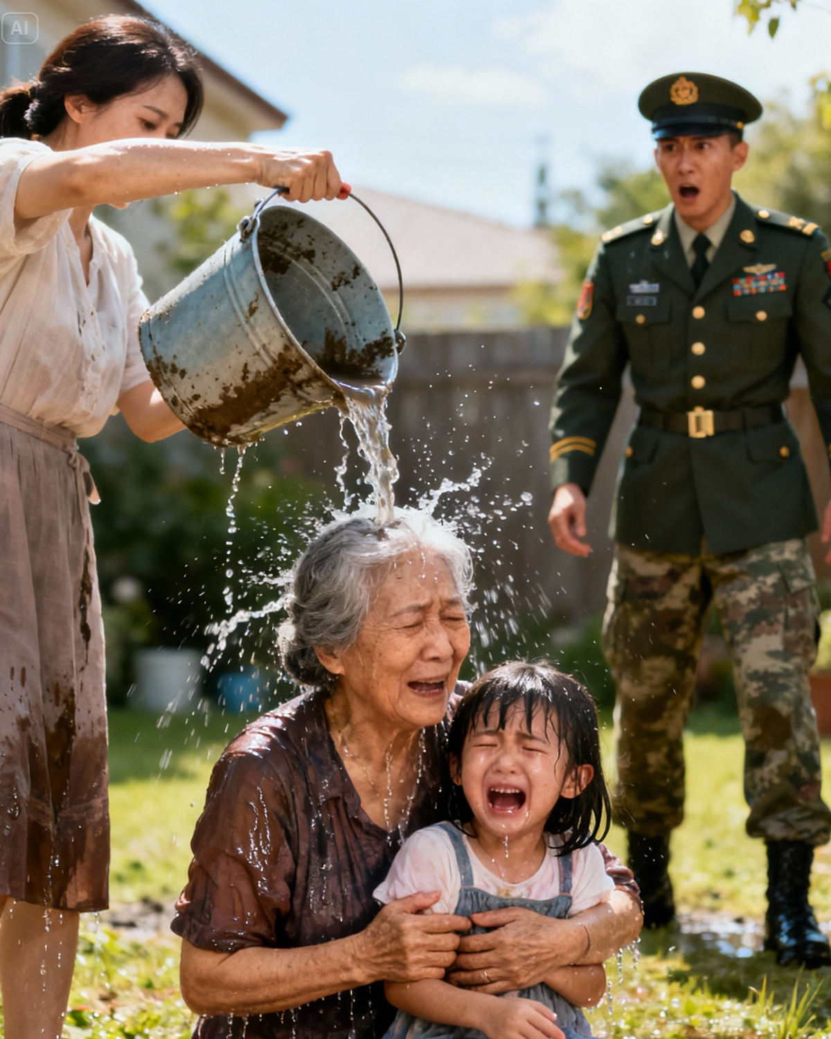 Soldier Returns From War… And Catches Wife Pouring Dirty Water On His Own Mother & Daughter