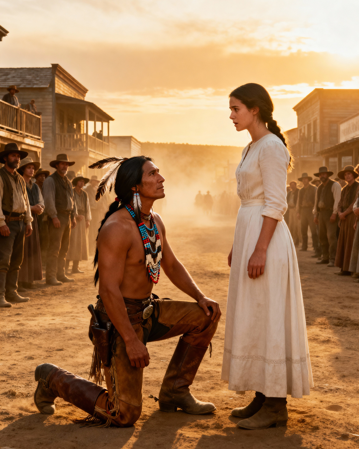 At Nineteen, She Was Promised to a Stranger to Save a Dying Town—But When She Discovered He Was Apache, the Desert Held Its Breath, and the Gift He Gave Her Would Leave an Entire Territory Speechless