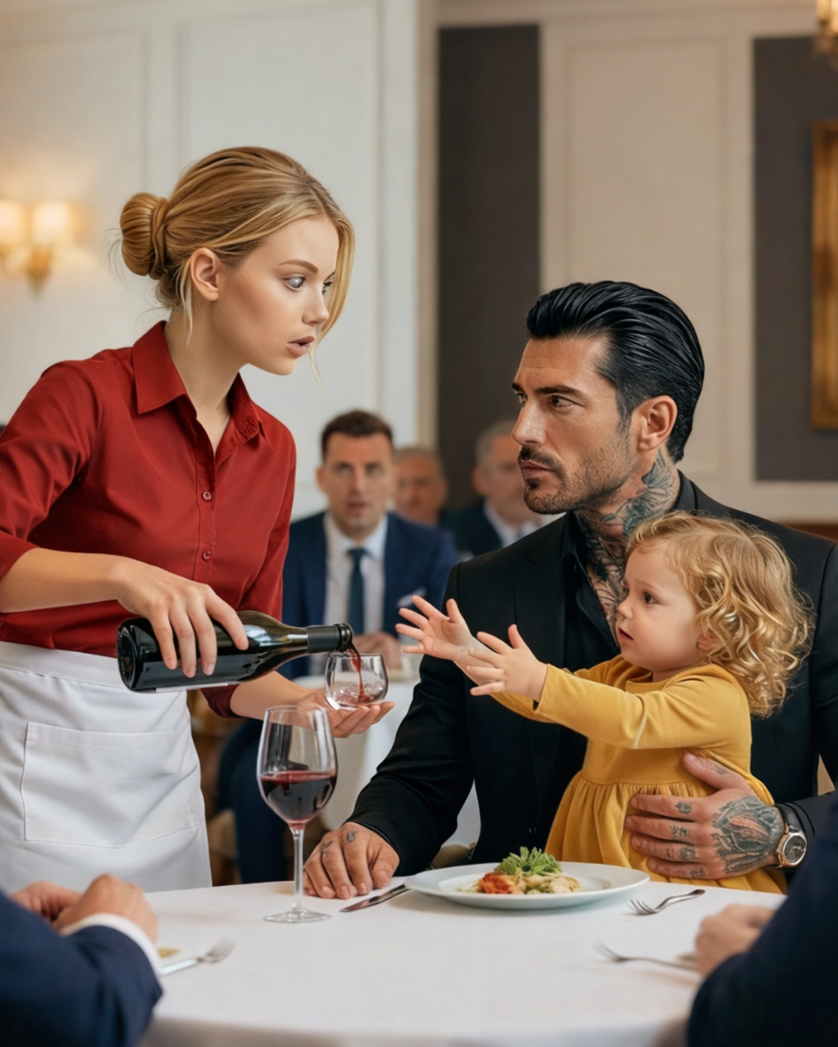 THE MOB BOSS’S DAUGHTER HAD NEVER SPOKEN—UNTIL SHE POINTED AT THE WAITRESS AND WHISPERED, “MOM.”