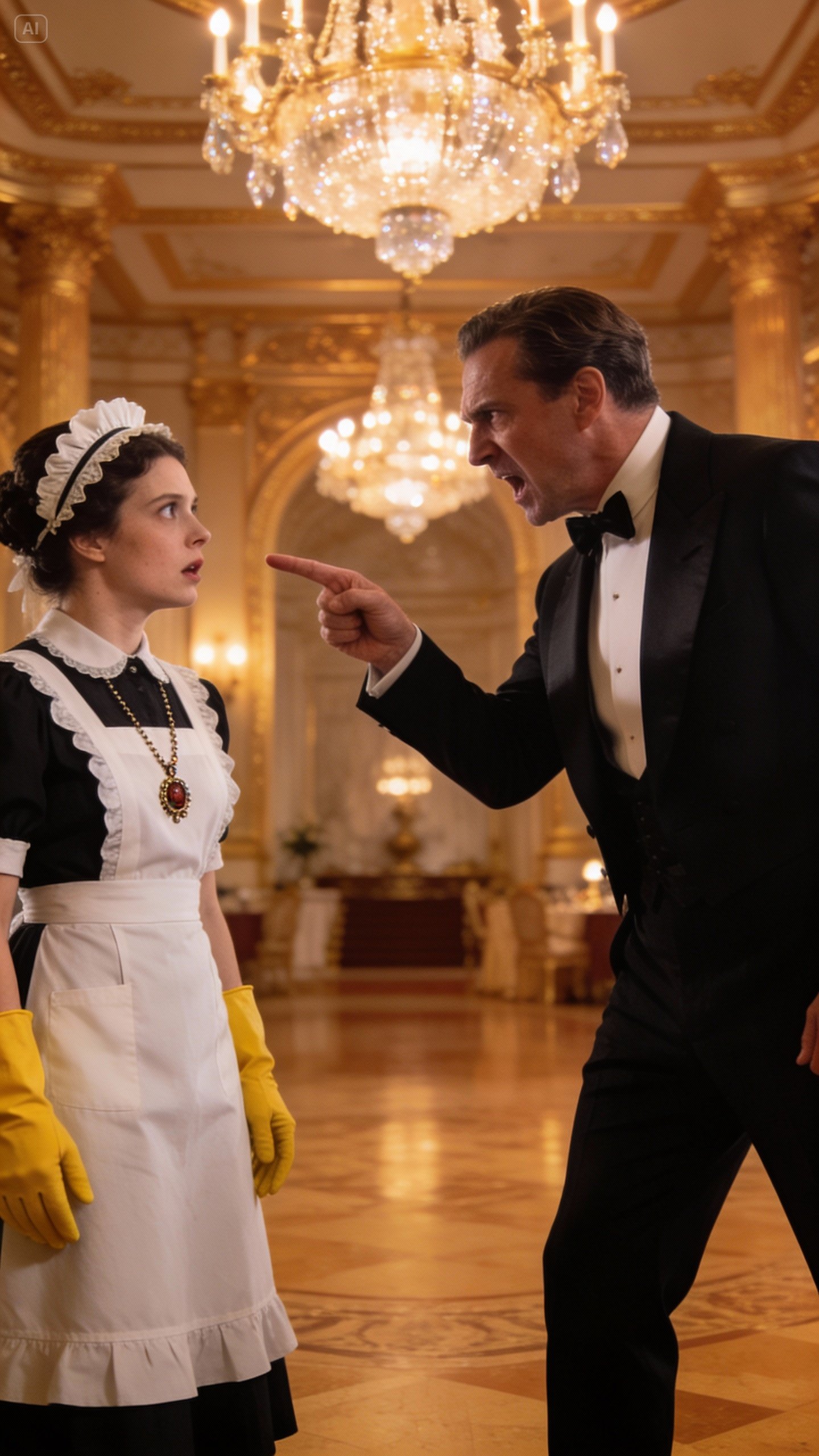 “THAT IS MY LATE WIFE’S NECKLACE!”, THE TYCOON SHOUTED, BUT THE CLEANING LADY’S RESPONSE…