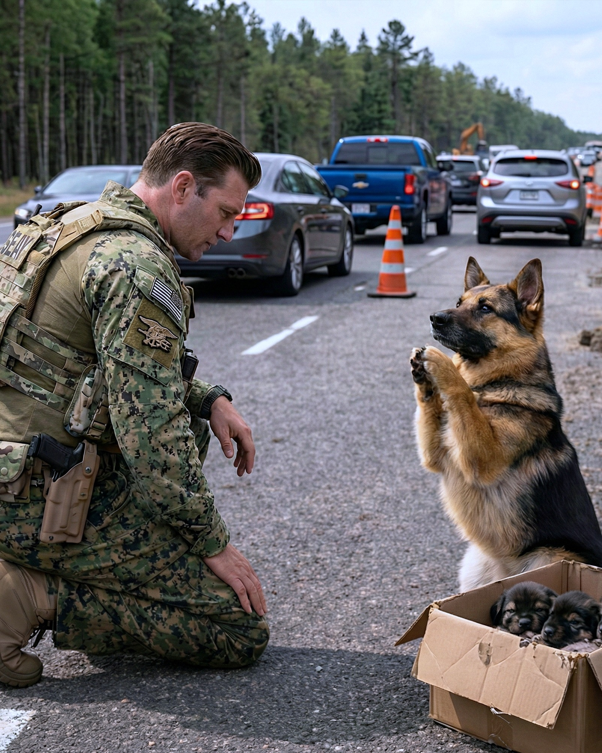 A Stray Mom Dog Begged Someone to Save Her Puppies — What a Navy SEAL Did Shocked Everyone