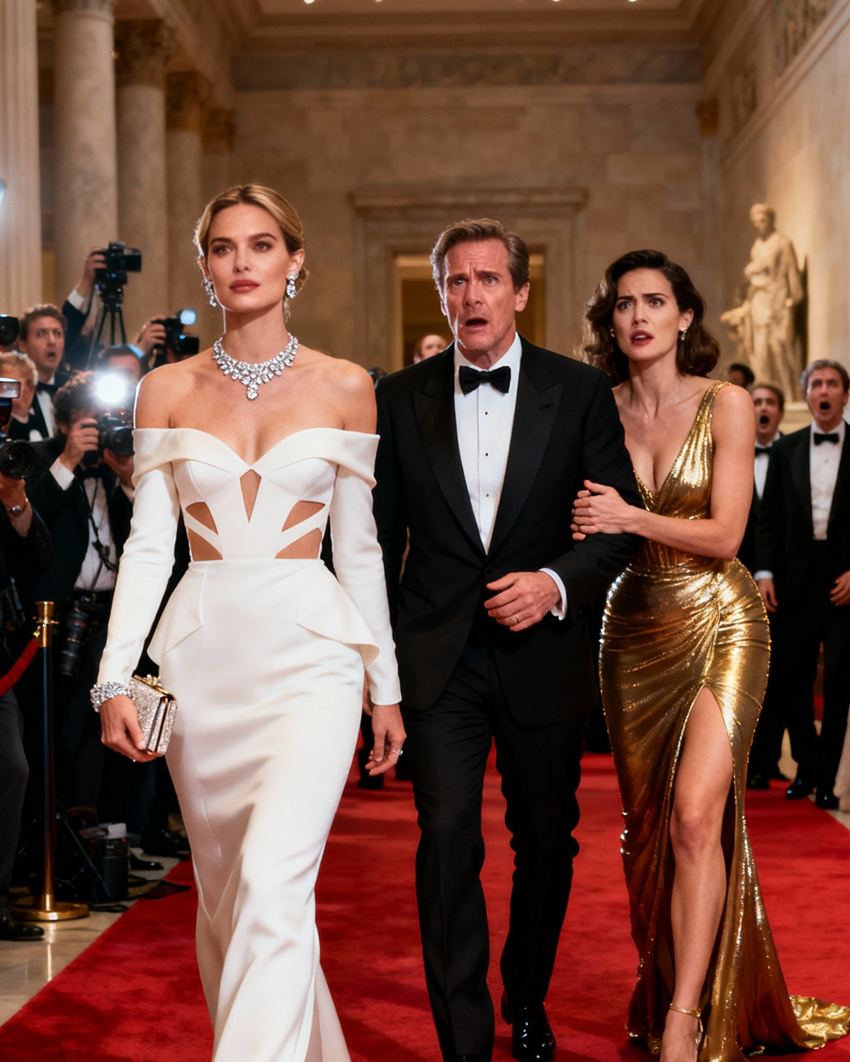 “The Billionaire Erased His Wife From the Gala… But the Entire Room Stood Up When She Arrived.”