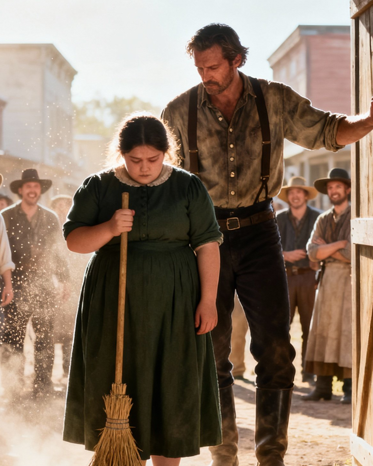 They Laughed as They Dumped the “Obese Girl” at a Dusty Ranch to Scrub a Barn — But the Rancher Saw Something That Made Him Stop Everything