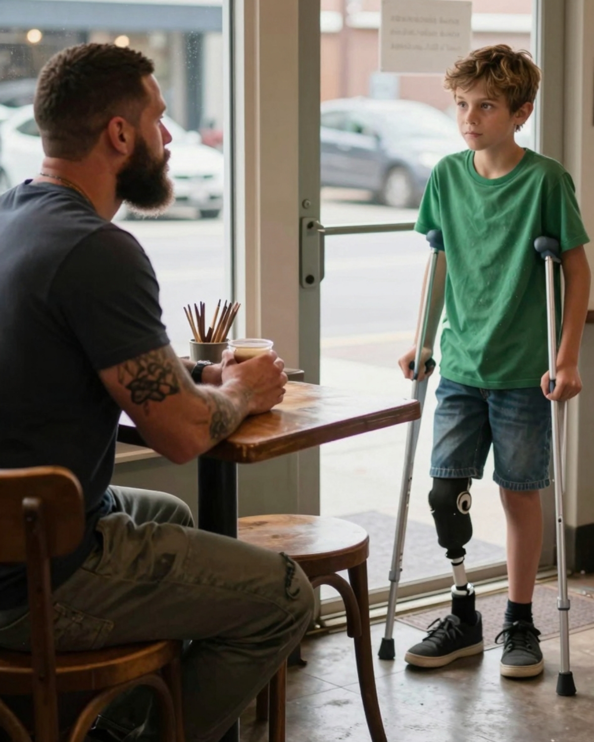 A Disabled Boy Asked a Biker if He Could Sit Down — What That Man Uncovered Saved a Child’s Life