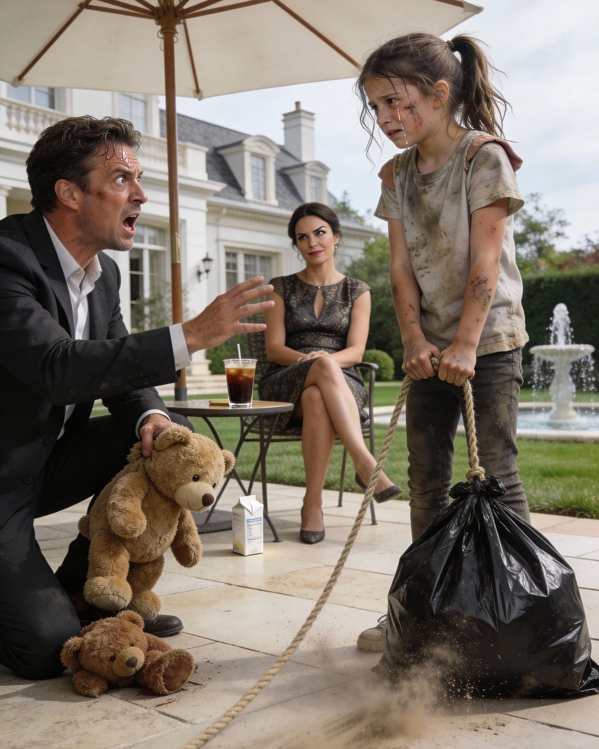 A billionaire returned home after a three-month mission to see his daughter…