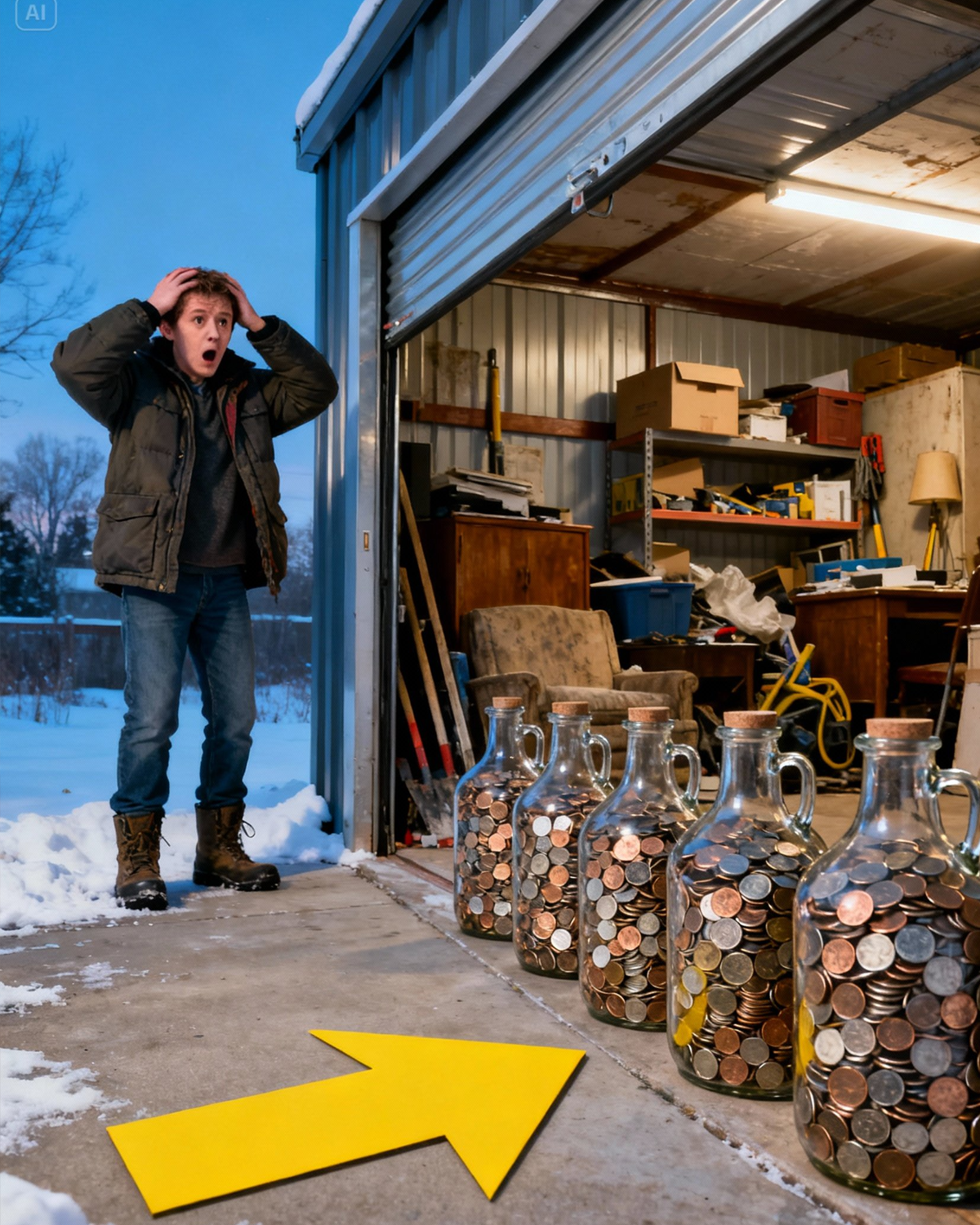Single Dad Bought a Storage Unit Full of JUGS OF COINS… His Life Changed Overnight