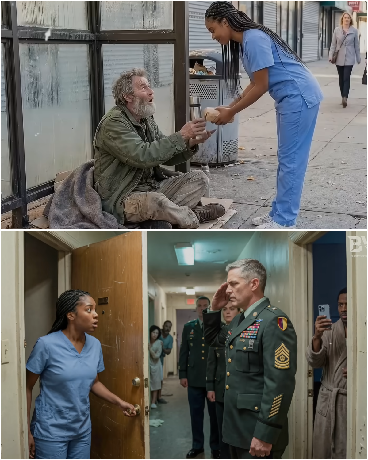 Black Girl Brought Breakfast to Old Man Daily — One Day, Military Officers Arrived at Her Door