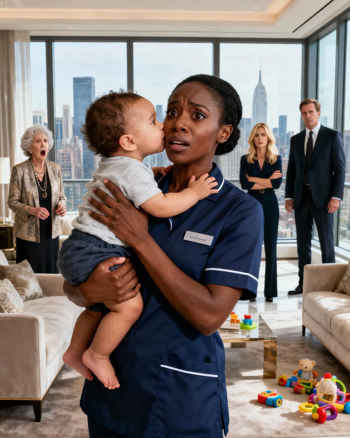 The MILLIONAIRE’S BABY KICKED and PUNCHED every nanny… but KISSED the BLACK CLEANER