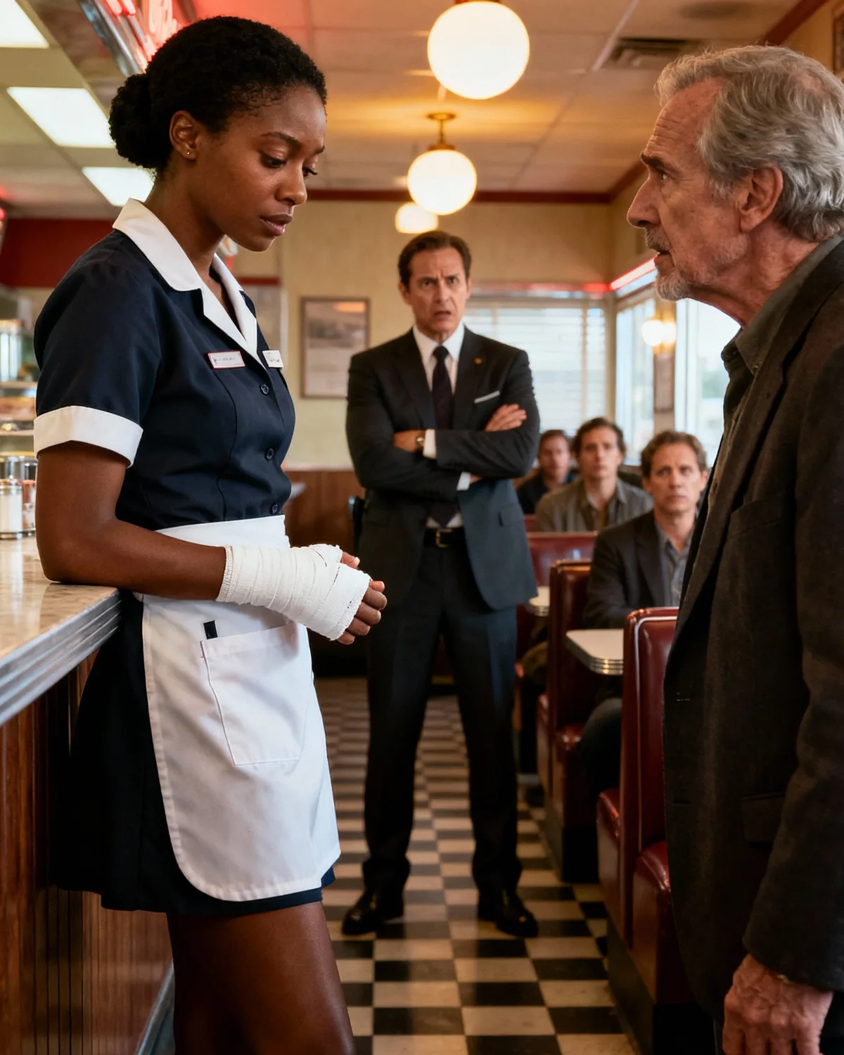 Undercover Owner Saw Waitress With a Broken Hand in His Diner—What He Discovered left Him Stunned.