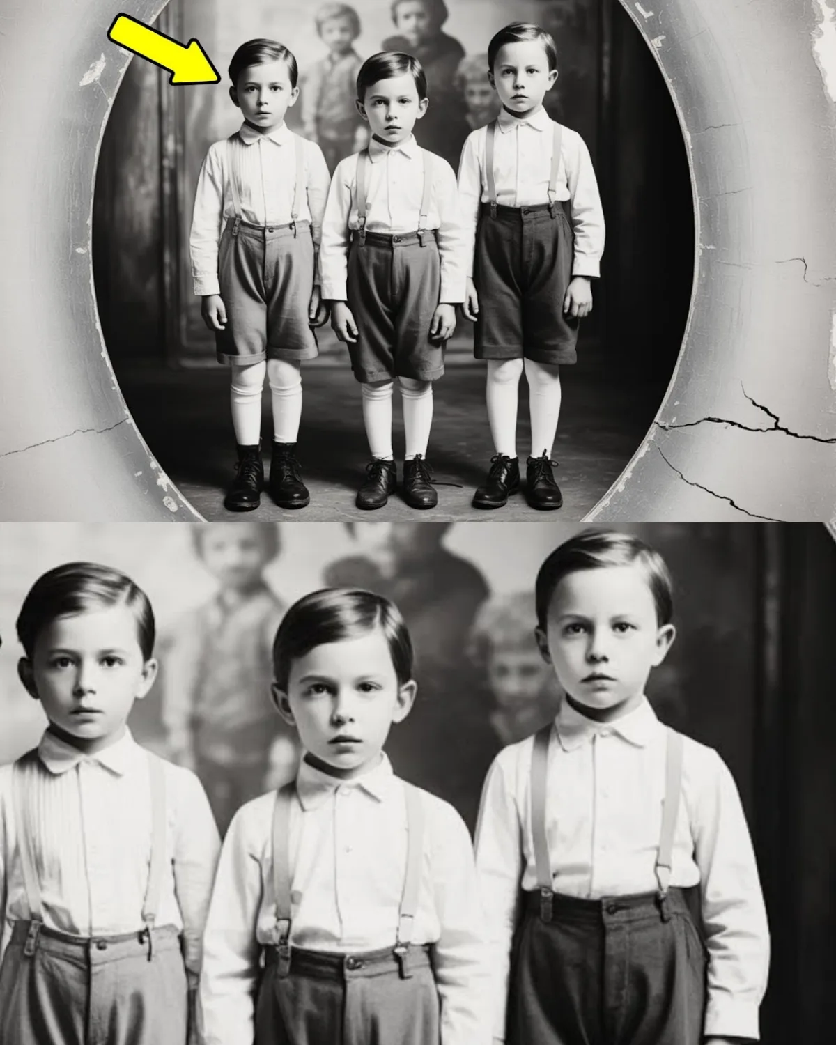 A simple 1909 photo showed three 8-year-old brothers—but one shouldn’t have existed