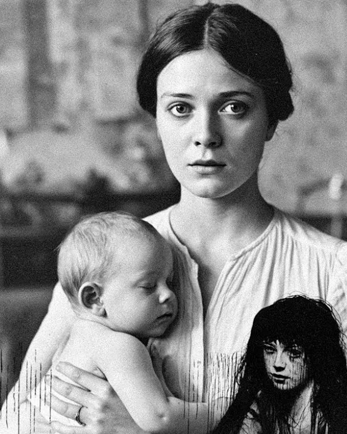 In 1908, a woman posed with her son — until what appeared in her hand left everyone speechless