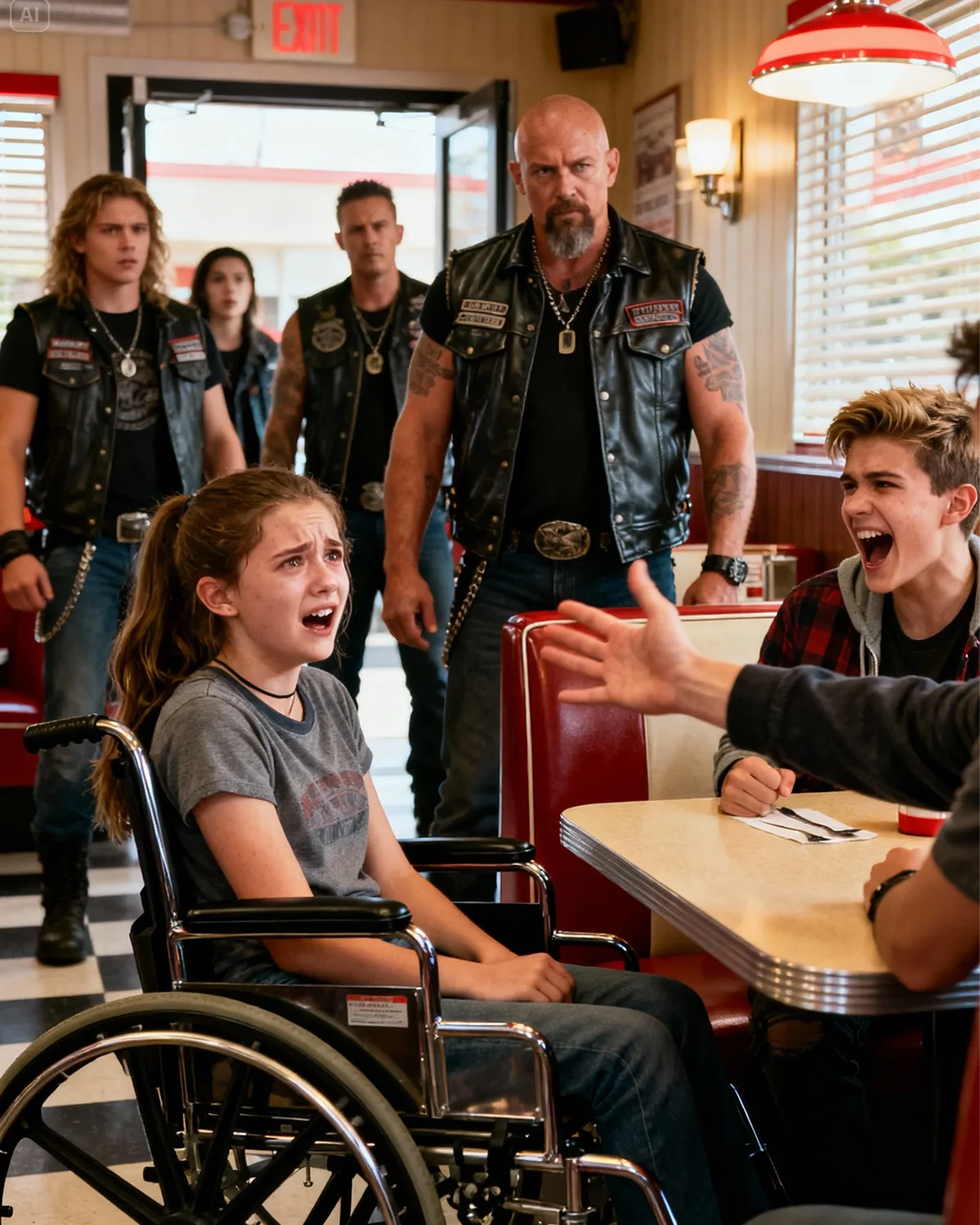 “Bullies Slapped a Disabled Girl in a Diner — What Happened Next Will Restore Your Faith in Humanity