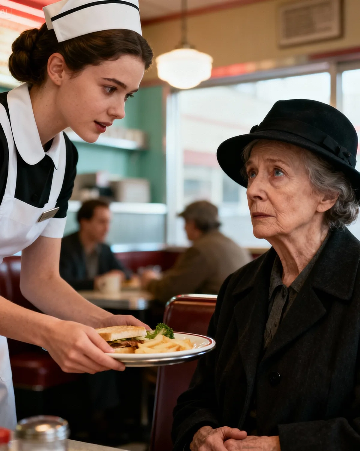 Waitress Helped an Old Lady Daily — Then 4 Bodyguards Walked In with a Shocking Truth!