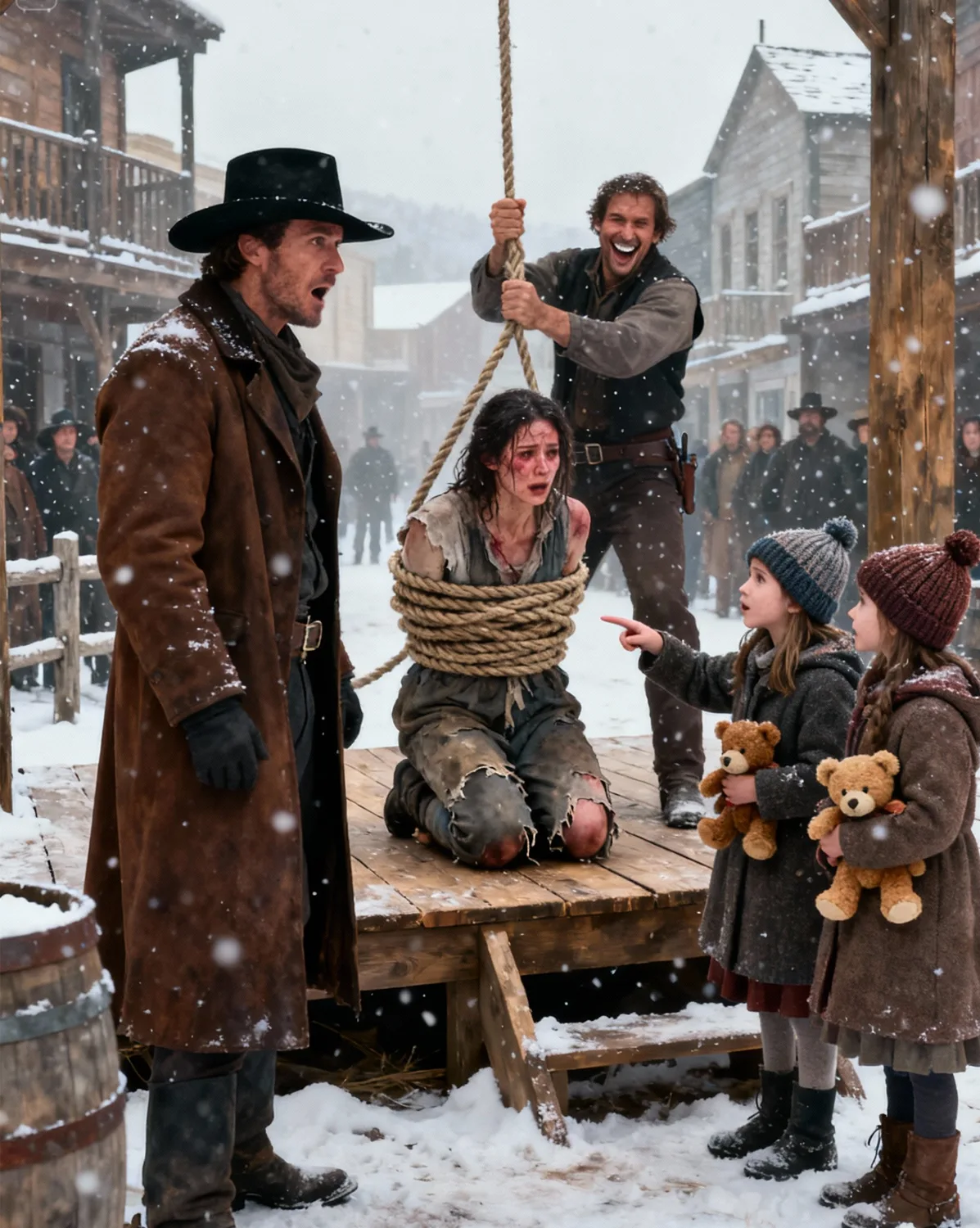 “Pick Any Woman,” the Ranch Boss Smirked — Then the Cowboy Froze When His Daughters Whispered, “Papa… That’s Her.”