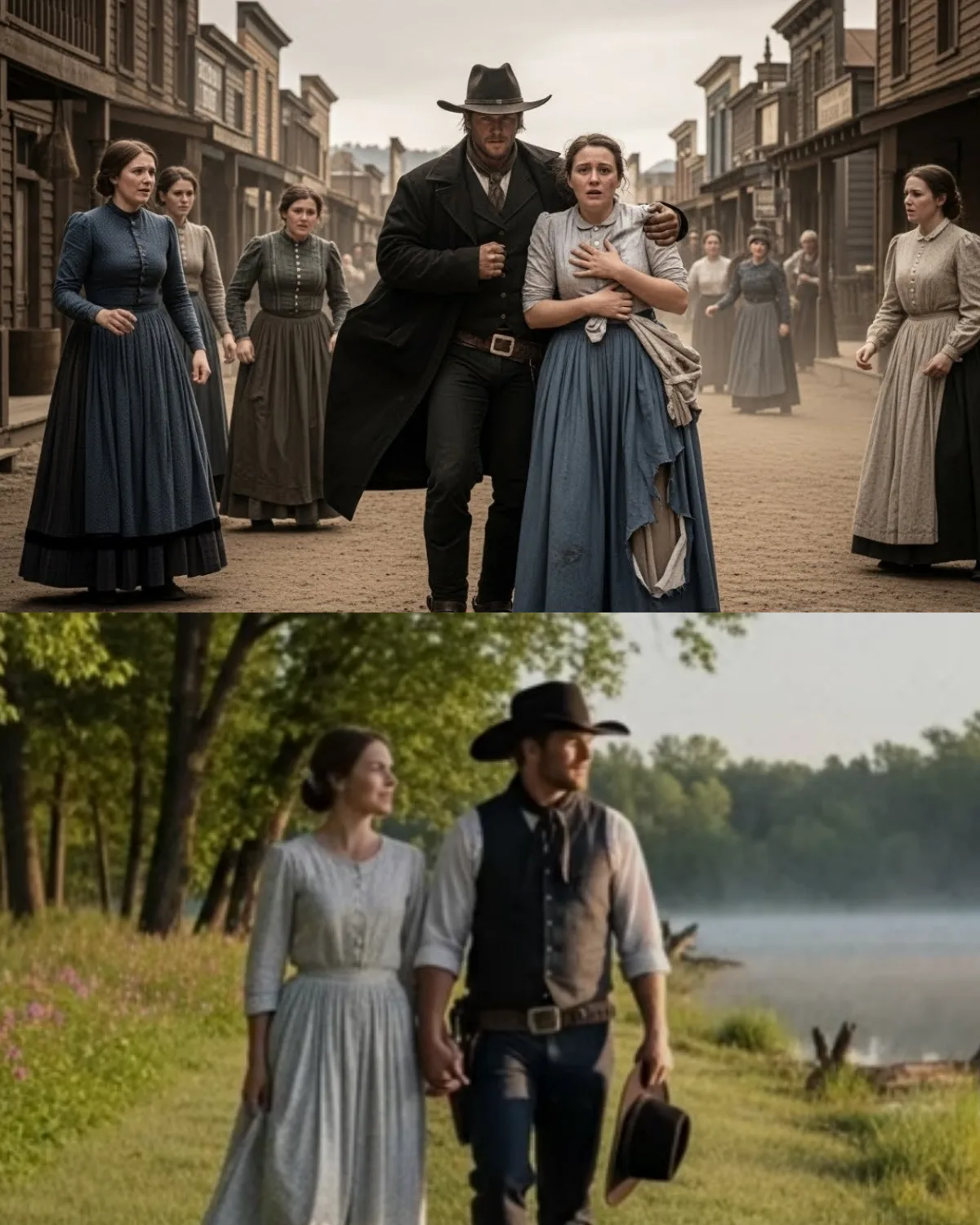 They Mocked Her, Tore Her Wedding Dress, and Called It a Joke—Until the Cowboy Took One Step Forward and the Laughter Died