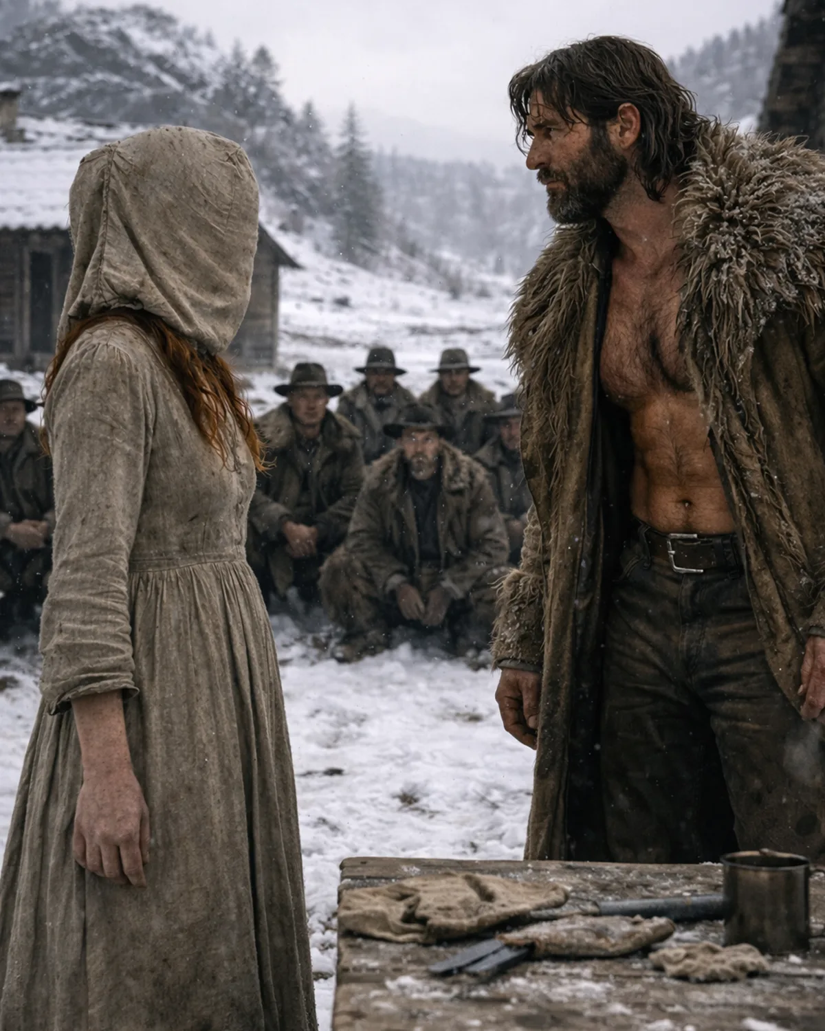 A Poor Mountain Man Gave His Last Dollar to a Hooded Woman—When She Spoke, He Realized He’d Been Waiting for Her His Whole Life