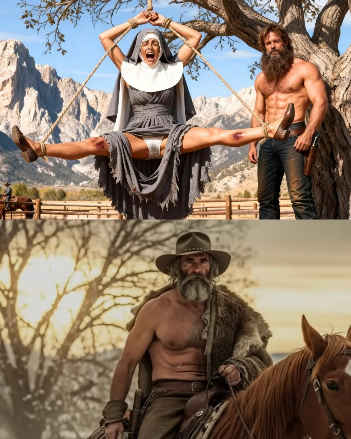 “You want to put it in?” the nun screamed — and the Mountain Man’s next act outraged the town.