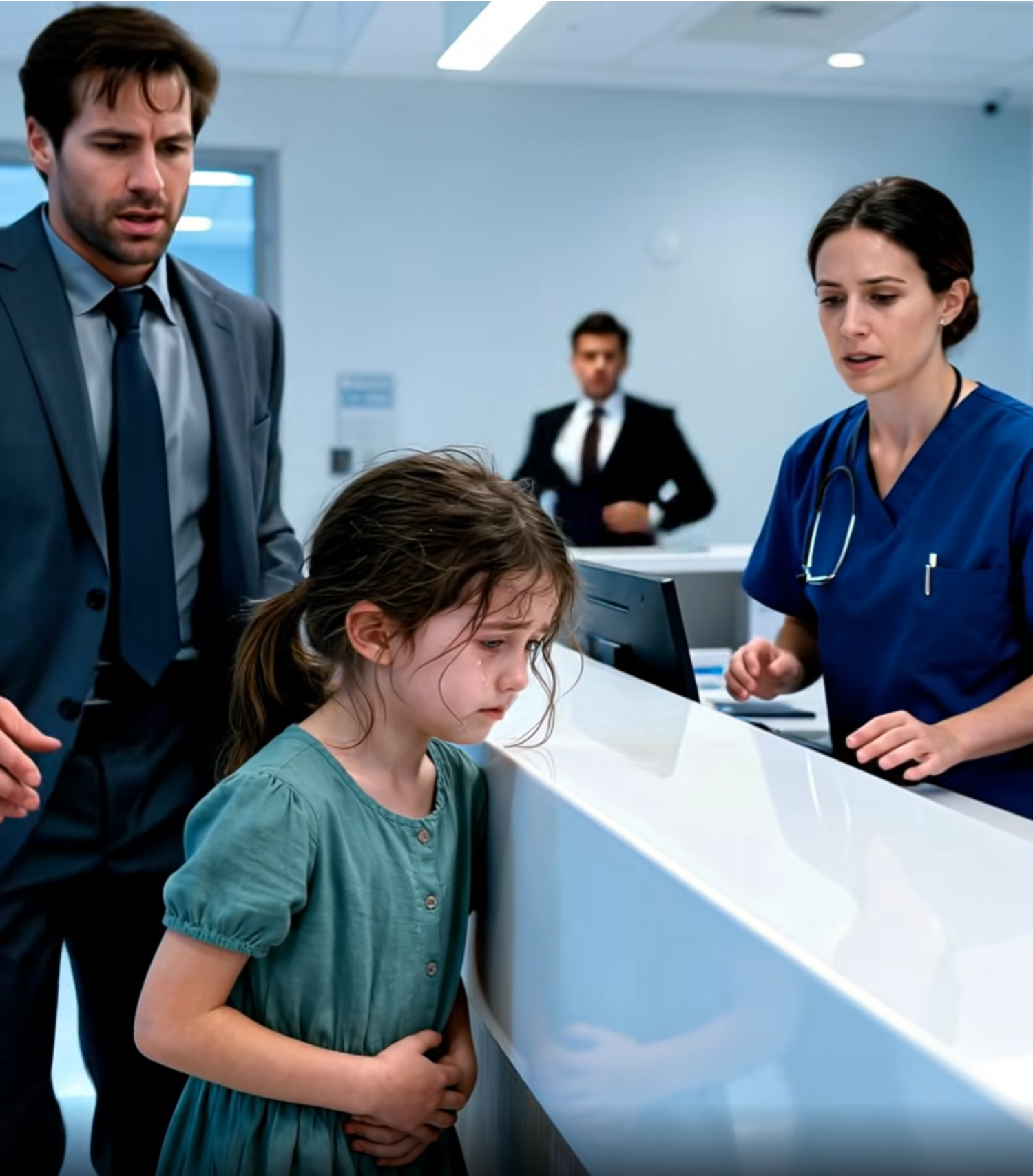 “WE DON’T HELP VAGRANTS HERE!” the receptionist barked as the small girl pleaded for aid…