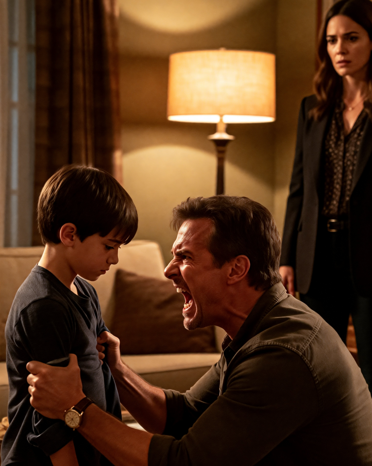 THE MILLIONAIRE CAME HOME EARLY AND DISCOVERED THE MARKS THE STEPMOTHER HID UNDER THE UNIFORM