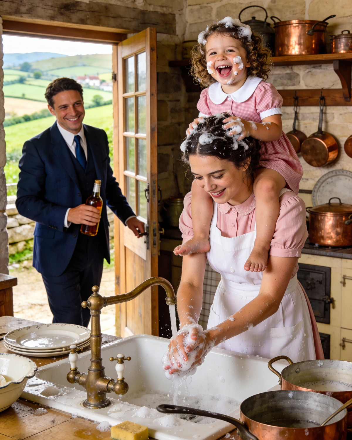 Since my wife d.i.e.d, my daughter hadn’t spoken a word. I came home early and froze: she was laughing with the new maid. “she’s a fraud,” my housekeeper warned, “she lied about her address!” furious, I followed the girl to a squat downtown. I stormed in to fire her, but what I saw inside the room made me drop to my knees…