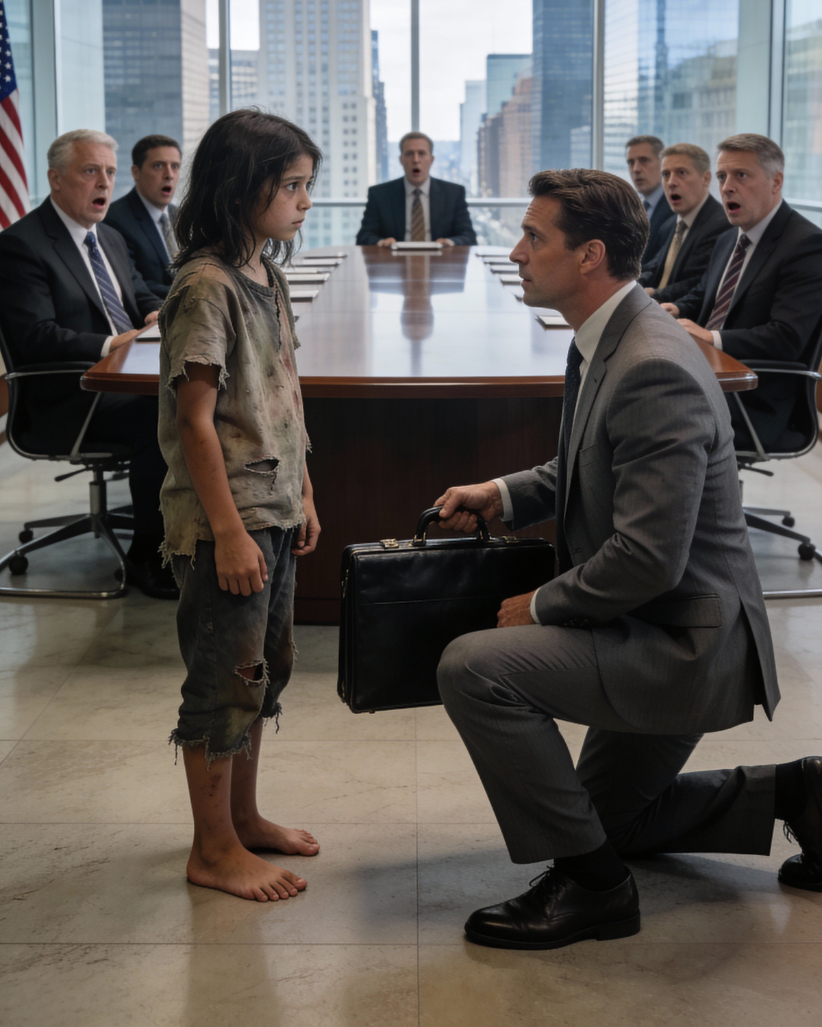 A billionaire was only minutes away from losing everything—until a destitute little girl appeared, clutching the briefcase he had lost.