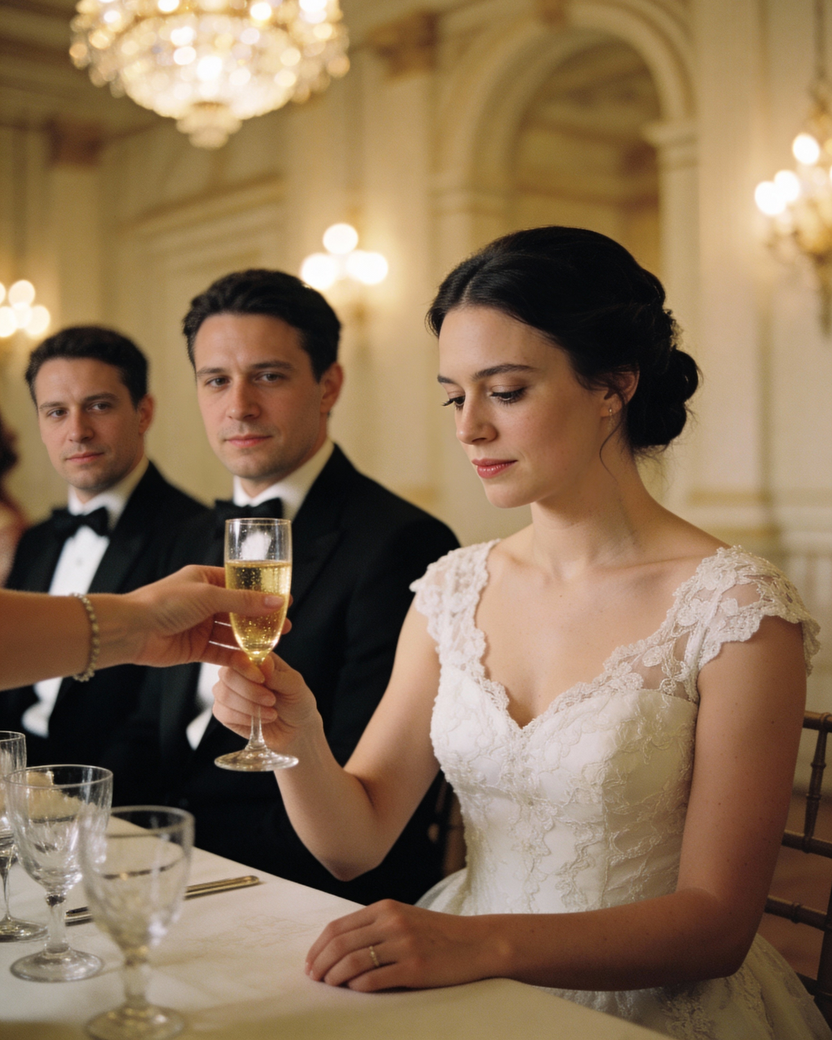 My mother-in-law slipped something into my champagne at our wedding, so I switched the glasses and stayed silent.