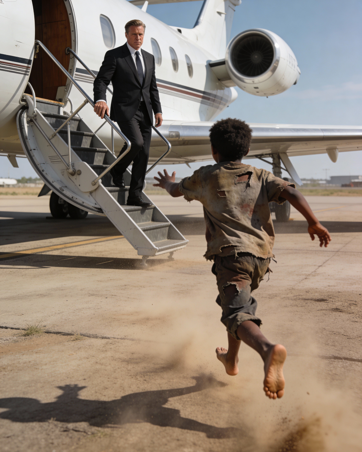 12-Year-Old Street Boy Warns Billionaire Not to Board His Plane: What the Mechanics Found Seconds Later Left Everyone in Shock…