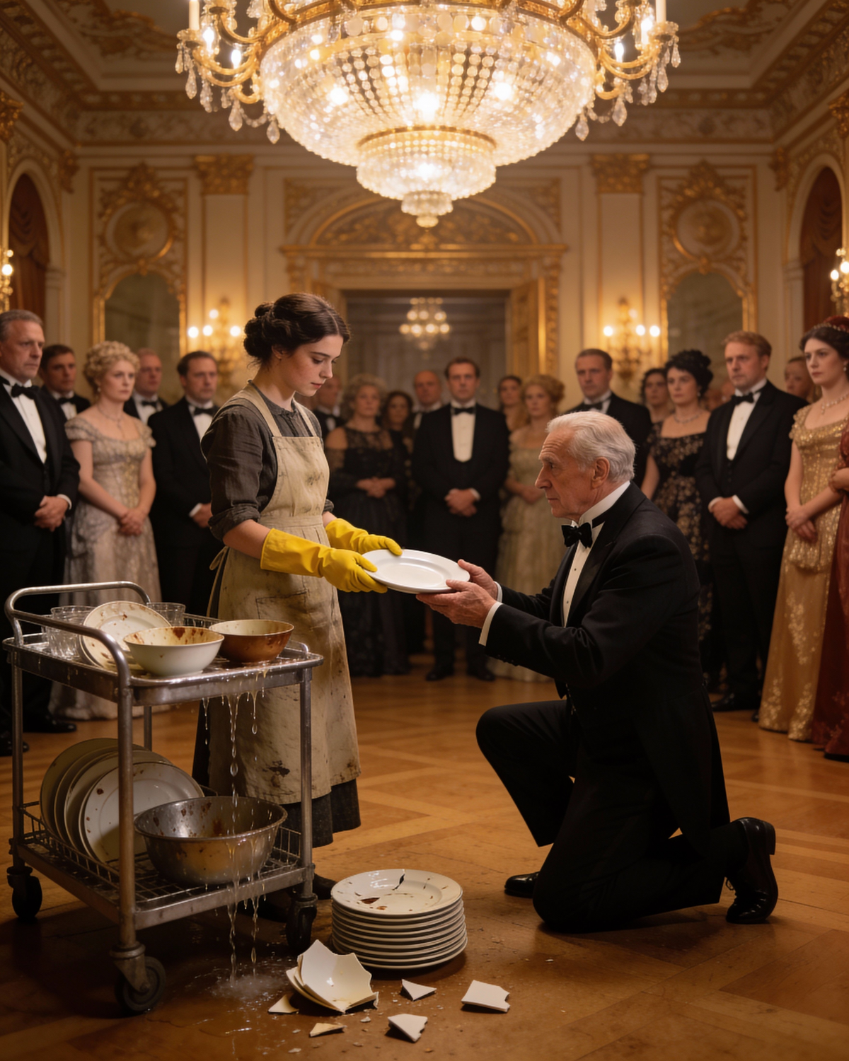 A Classist Mother-in-Law Forced Her Daughter-in-Law to Wash Dishes at a Party, Calling Her a “Servant” — but Everything Stopped When the Richest Guest Bowed to Her and Called Her “Princess.”