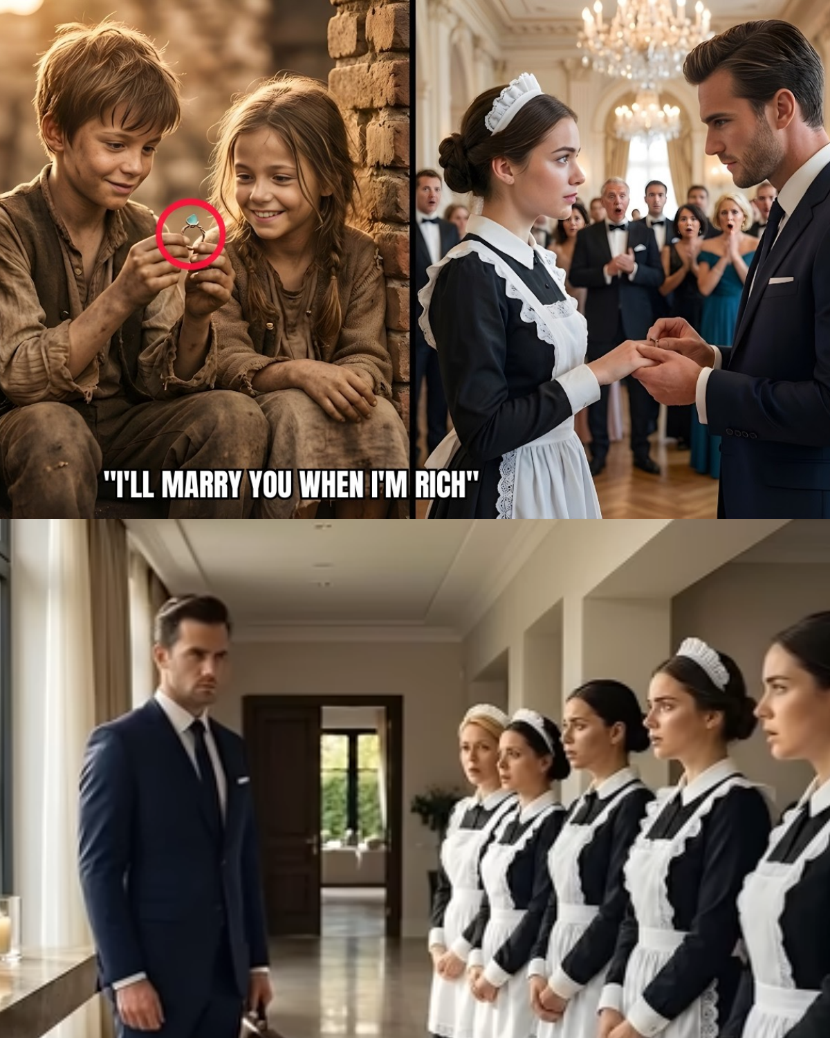 The Billionaire Froze Seeing the Maid’s Ring – His Promise as a Poor Orphan: “I’ll Marry You