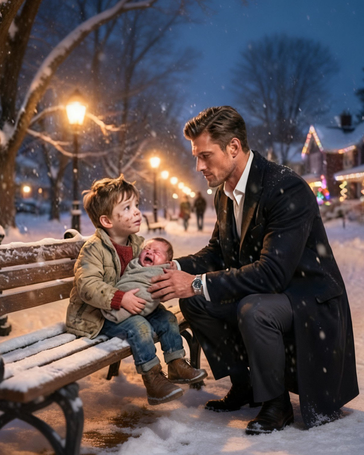 “Sir, My Baby Sister Is Freezing…” Little Boy Said—The CEO Wrapped Them in His Coat & Took Home…