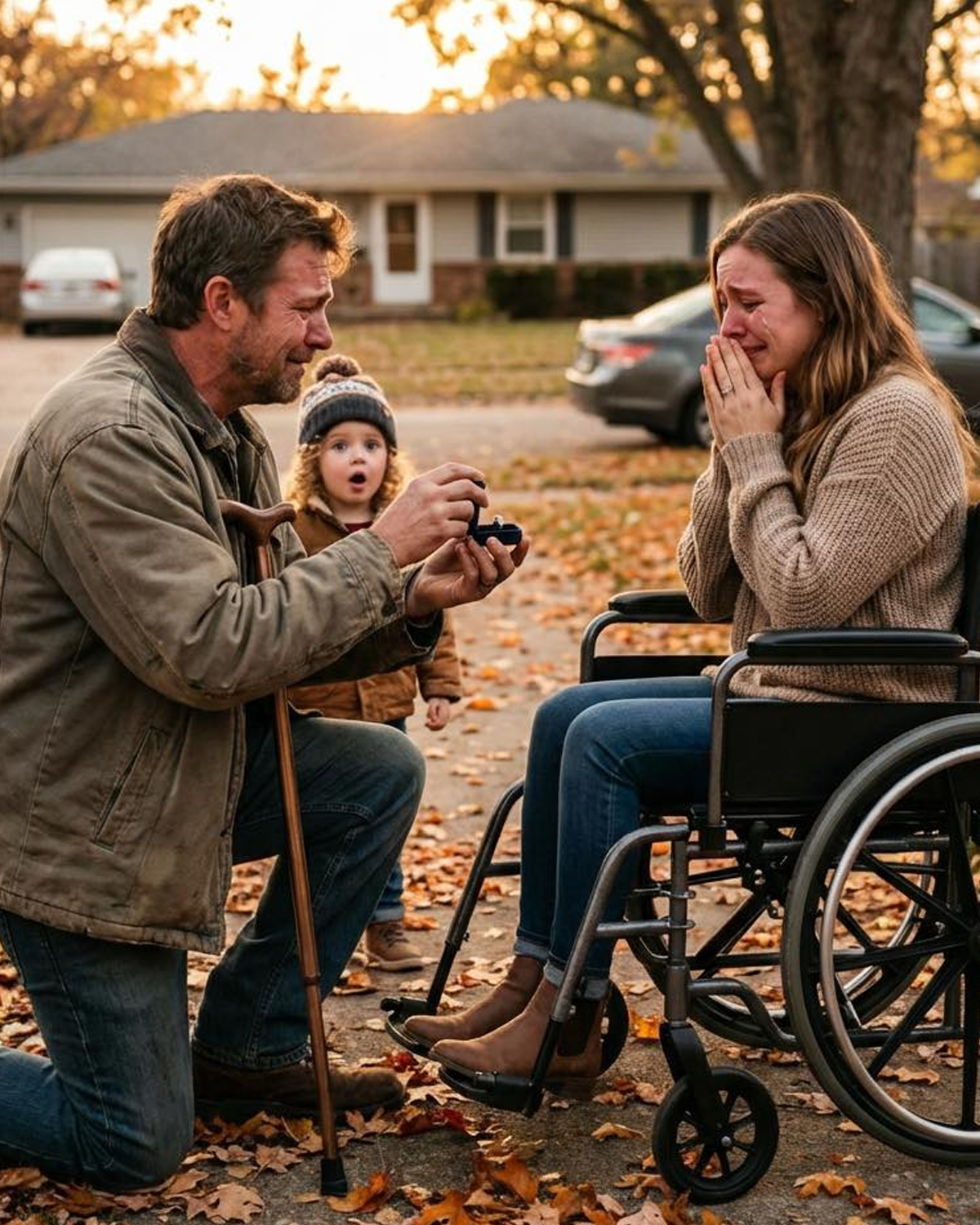 “I’m sorry—I use a wheelchair,” she explained quietly. What the single father chose to do next went far beyond simple courtesy; in one unexpected moment of compassion and courage, he set both of their lives on a path neither of them had imagined.