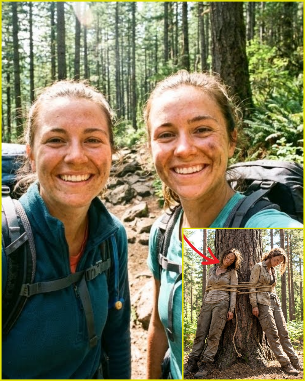 Two Sisters Vanished In Oregon Forest – 3 Months Later Found Tied To A Tree, UNCONSCIOUS