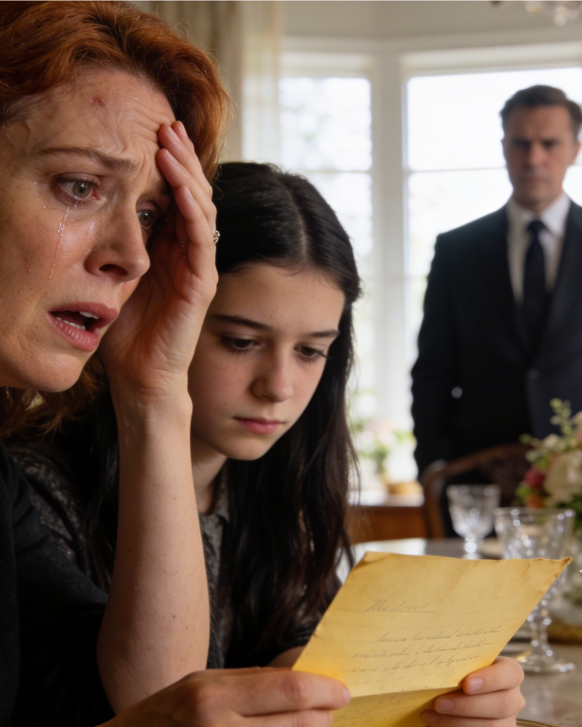 During dinner, my daughter quietly slipped a folded note in front of me. “Pretend You’re Sick And Get Out Of Here,” it read. I didn’t understand — but something in her eyes made me trust her. So I followed her instructions and walked out. Ten minutes later… I finally realized why she warned me….