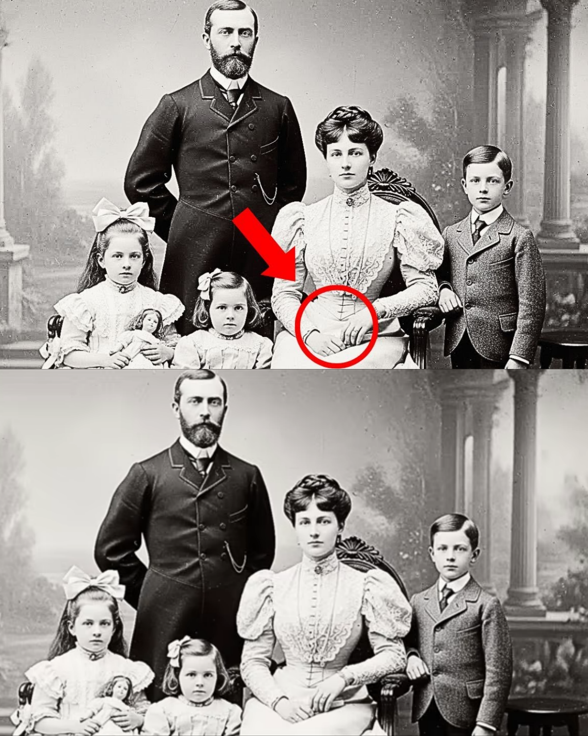 1890 Family Portrait Discovered — And Historians Recoil When They Enlarge the Mother’s Hand