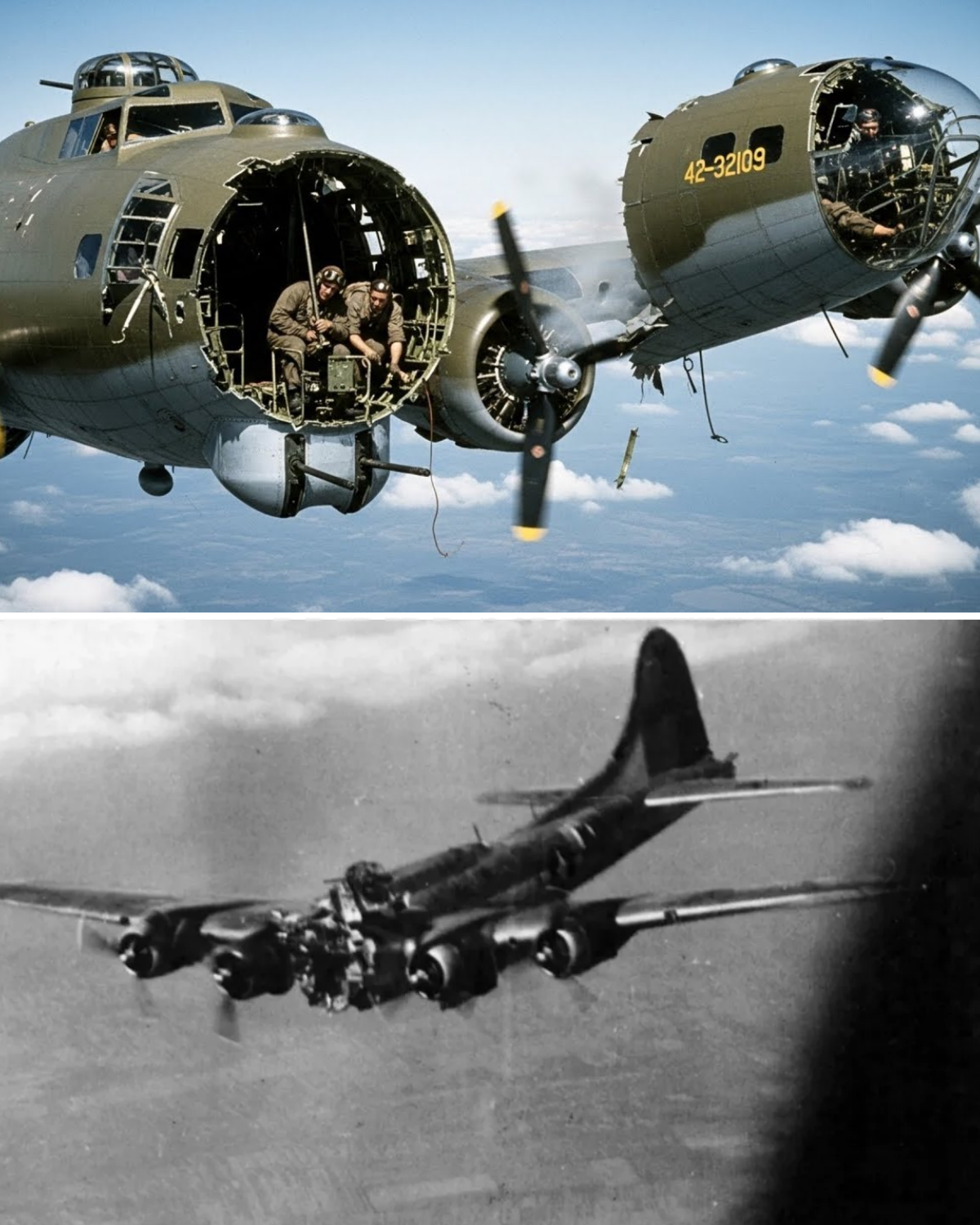 When This B-17 Lost Its Entire Nose — This Crew Flew 10 Minutes Pulling Bare Cables