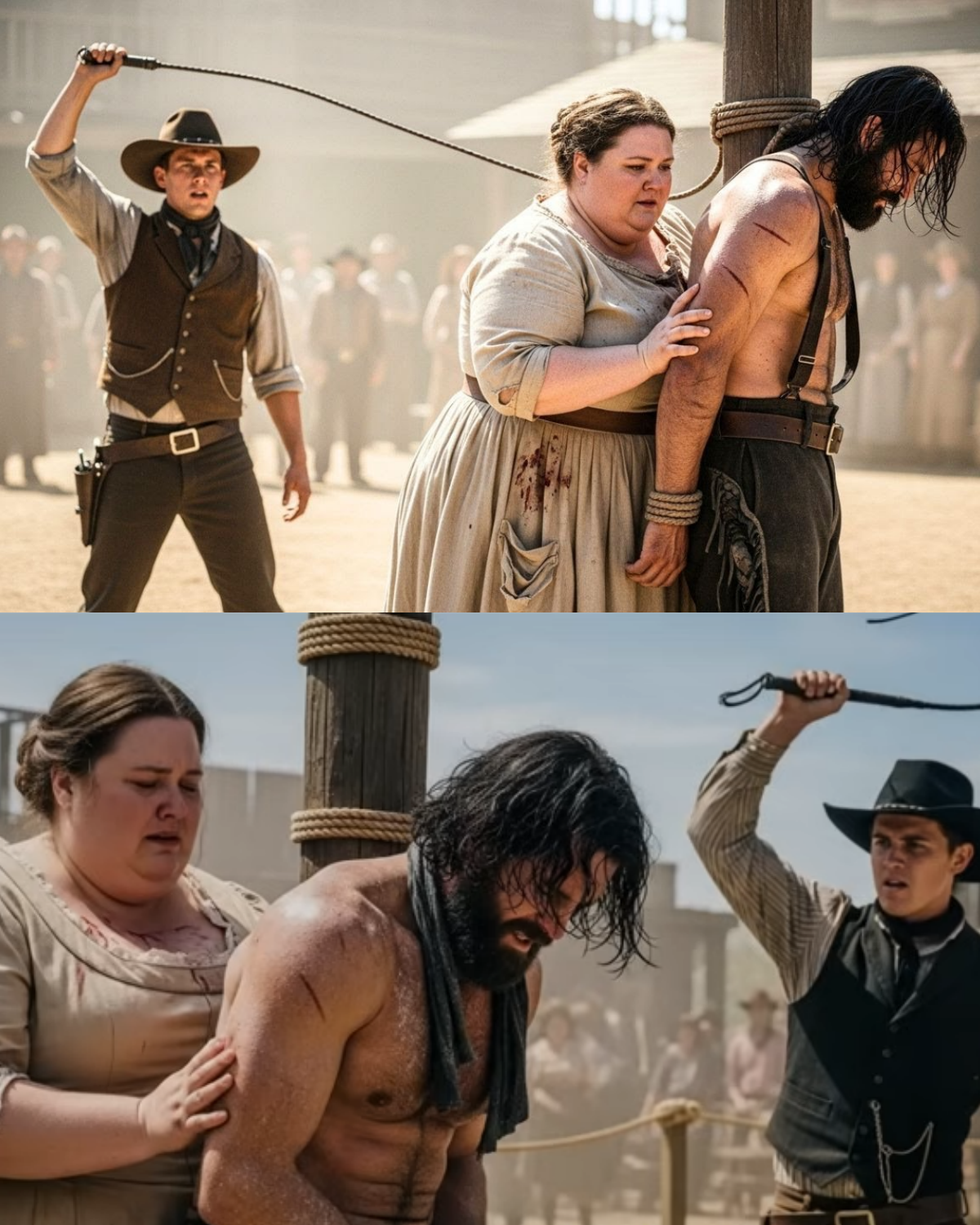 She Was the Joke of a Frontier Town—Until She Stepped Between a Whip and a Stranger, and Everything Fort Laramie Thought It Knew About Power, Shame, and Courage Began to Rot. g