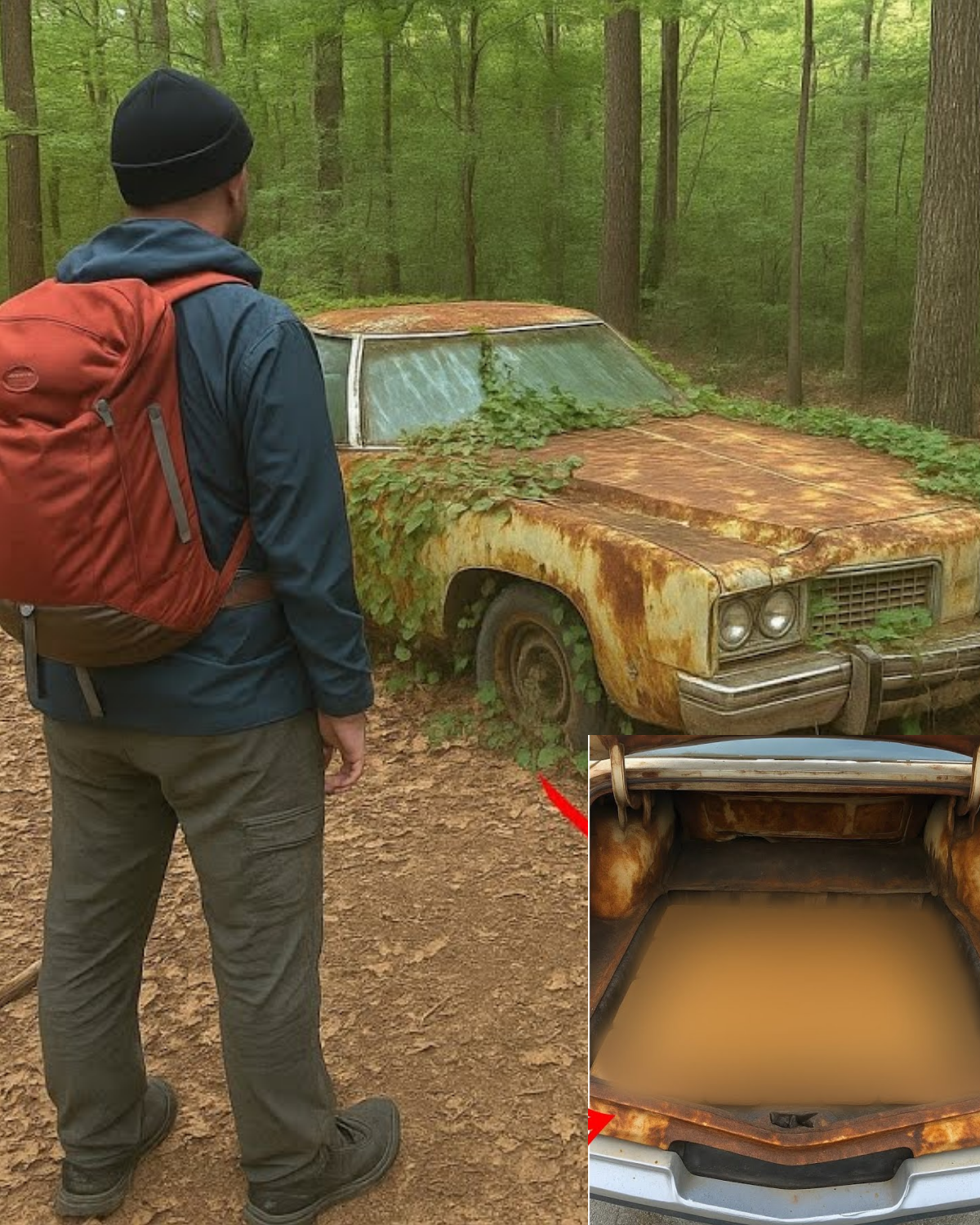 Hikers Found 1970 Cadillac in Woods, Opening Trunk Solved a 50 Year Mystery…