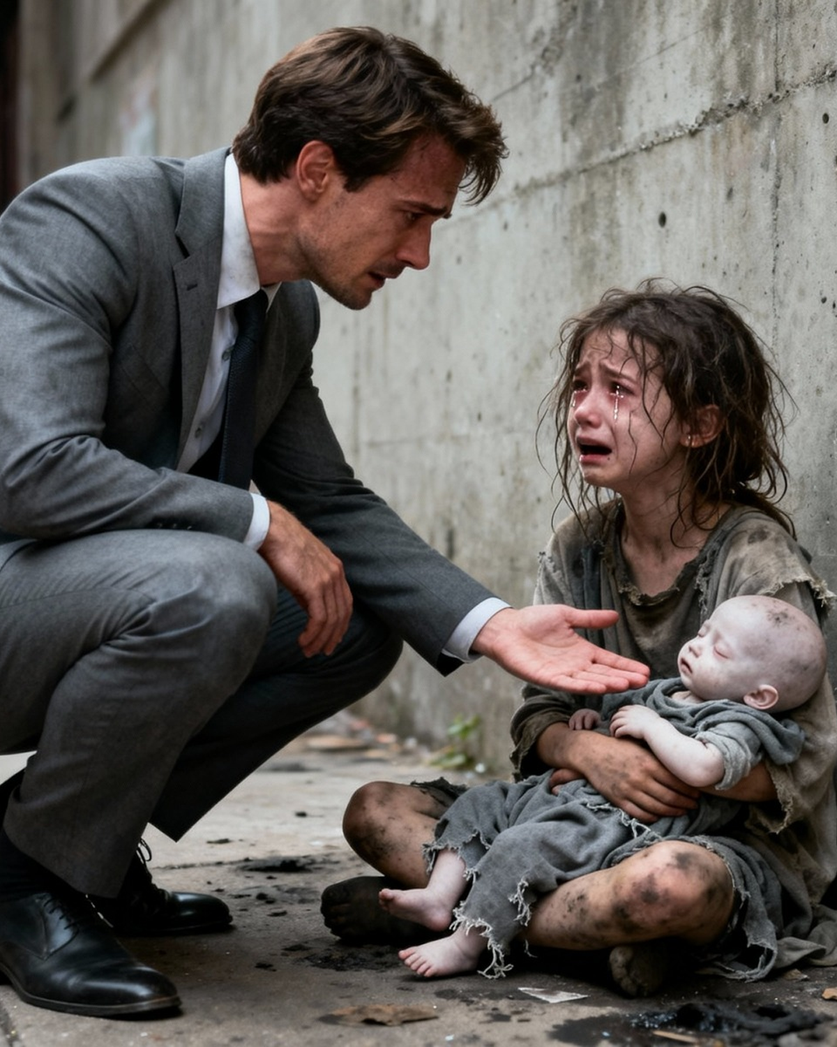 A street girl begs: “Please bury my sister” – The widowed millionaire’s response will surprise you.