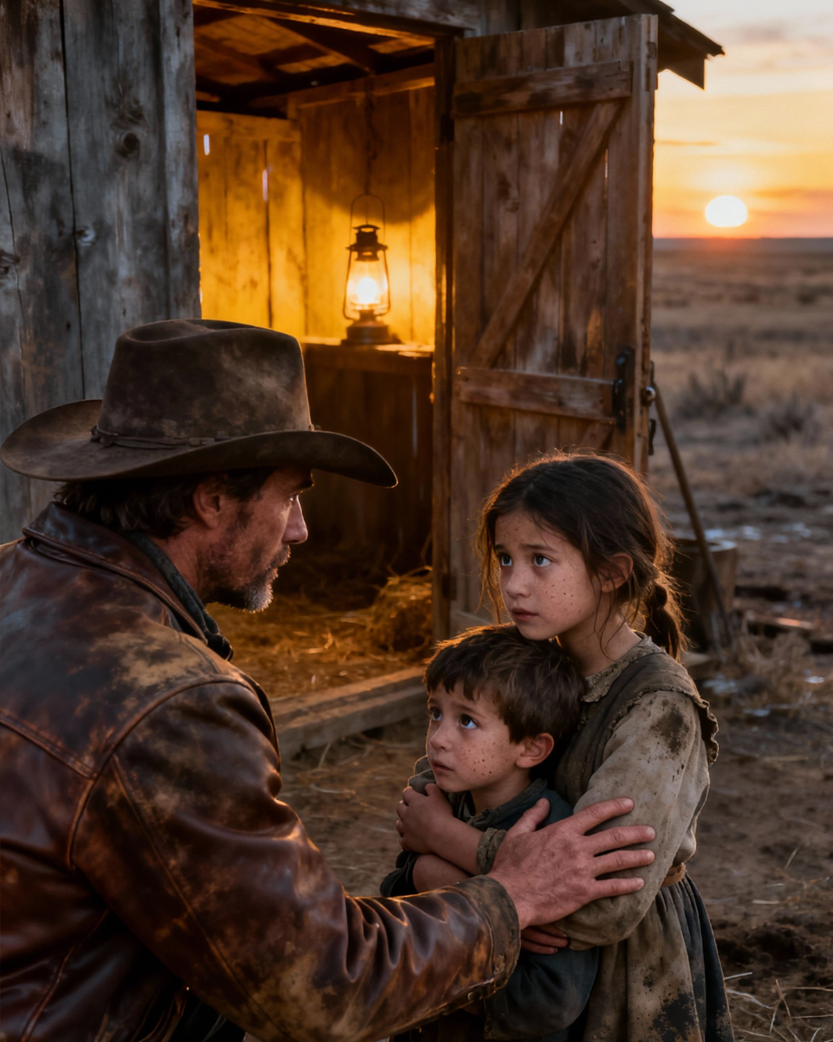 “Can We Sleep in Your Barn?” The Girl Asked — The Rancher Opened His Home… And His Heart
