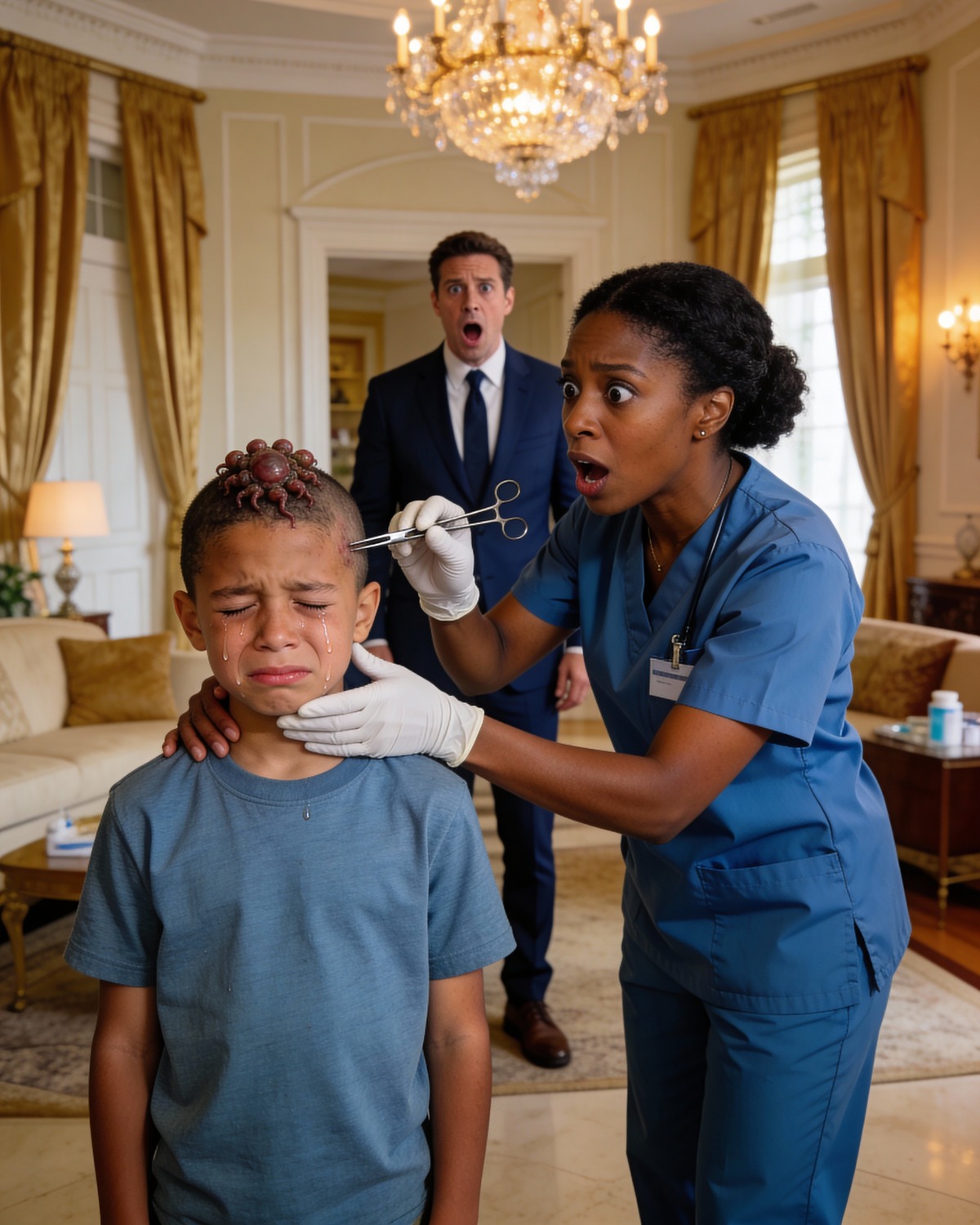 The millionaire’s son was in constant pain—until the nanny removed something mysterious from his head.