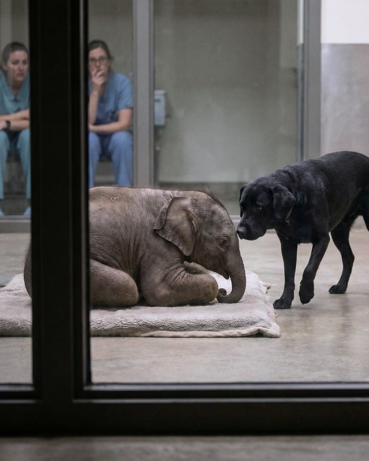 Blind Baby Elephant Was About To Give Up On Life, Then This Dog Did Something NO ONE Expected