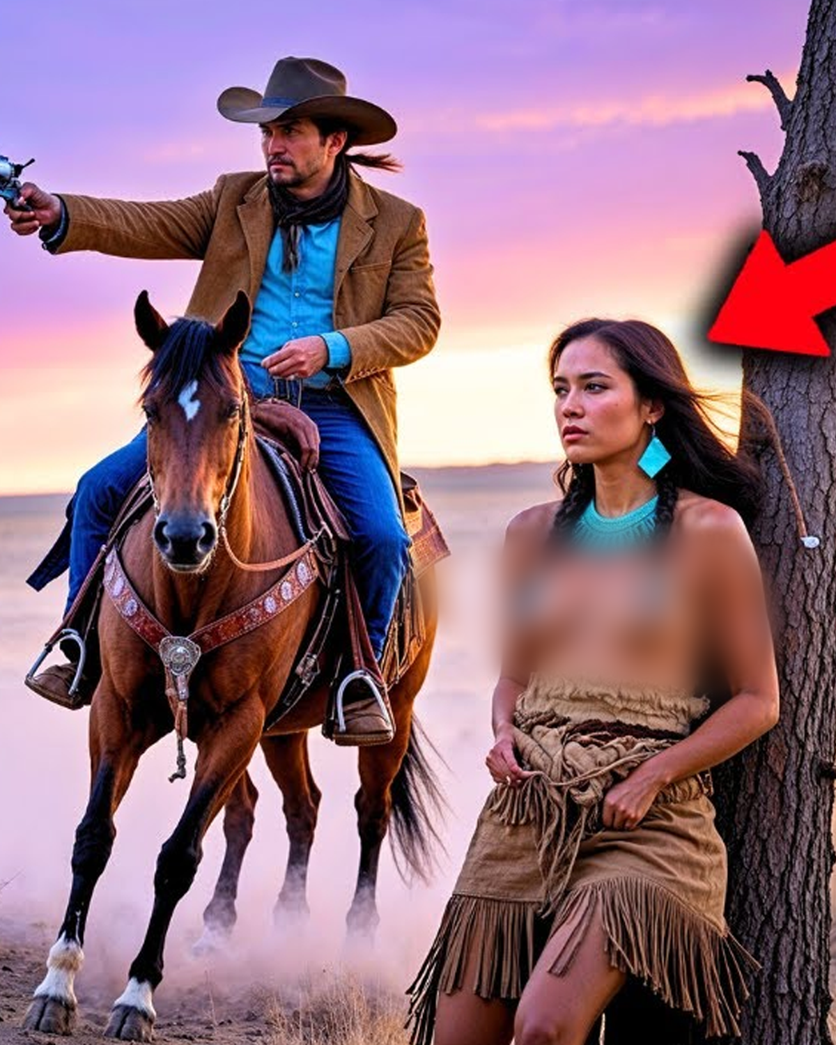 “You’re Sleeping With Me Now” — Said The Cowboy After Saving The Apache Girl From Wild Animals